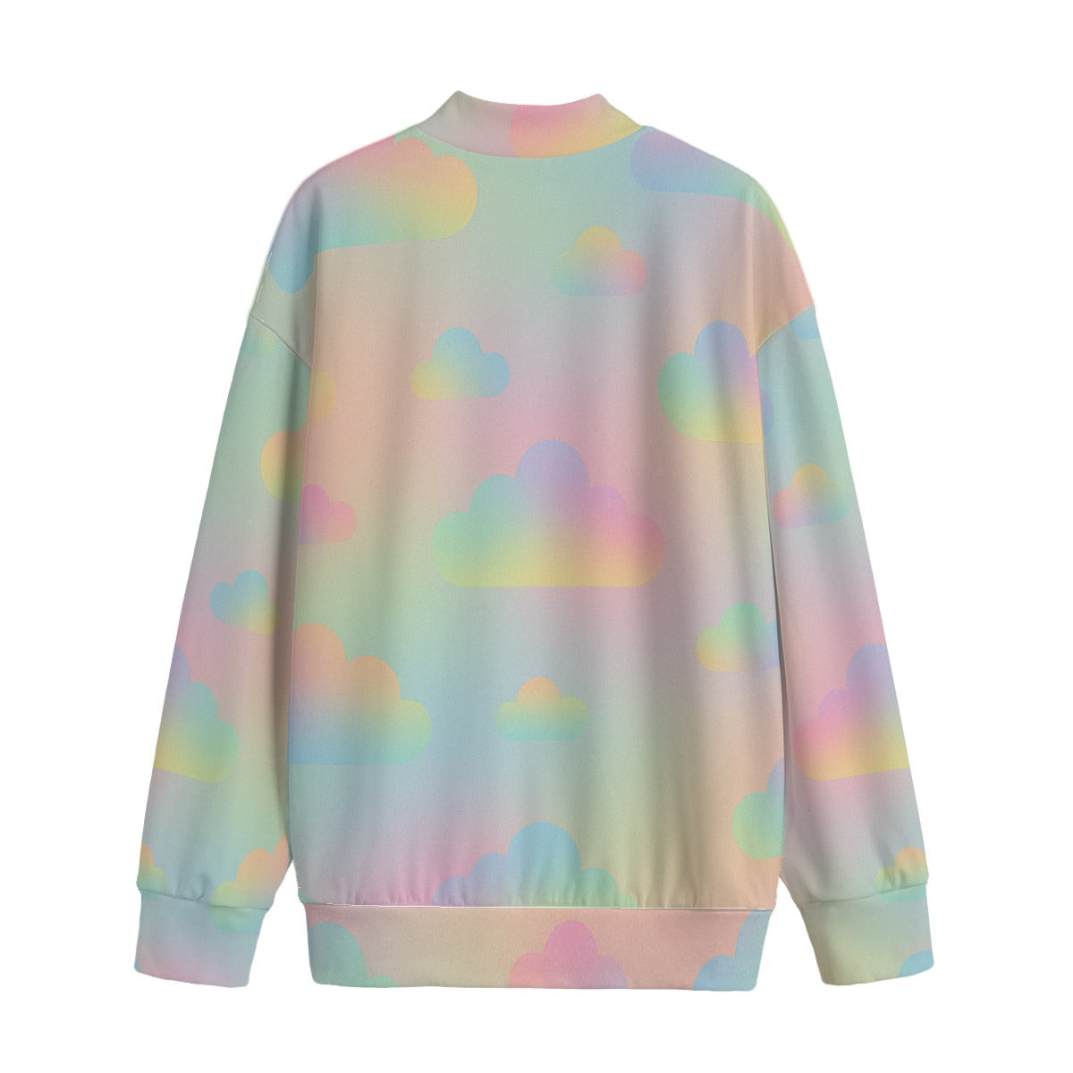 Unisex Mid-high Collar Drop Shoulder Sweatshirt