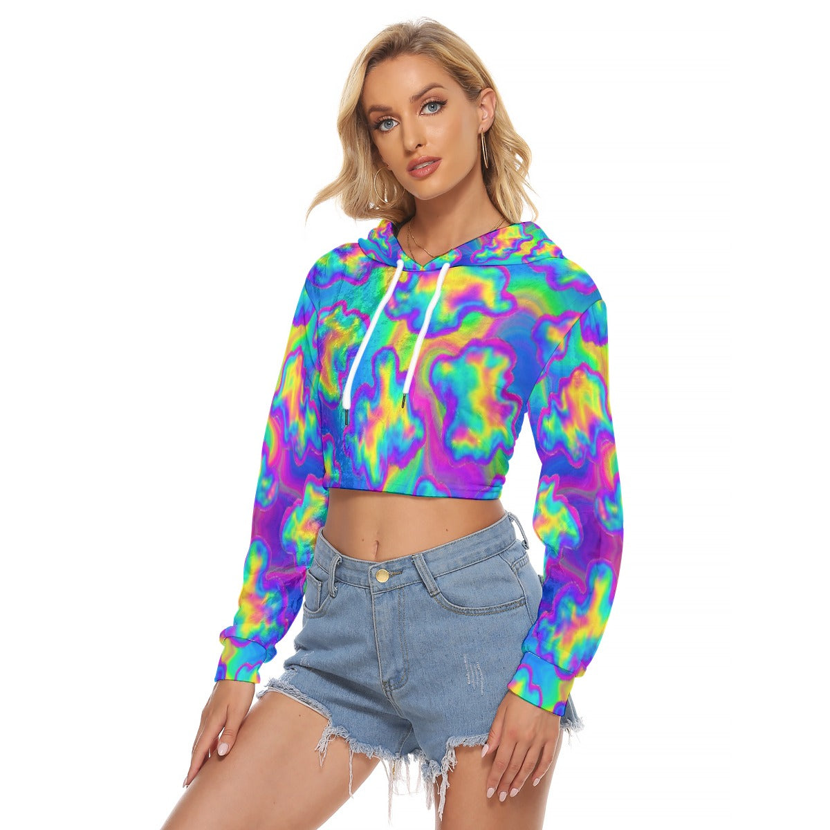 Women's Crop Top Hoodie|Velvet