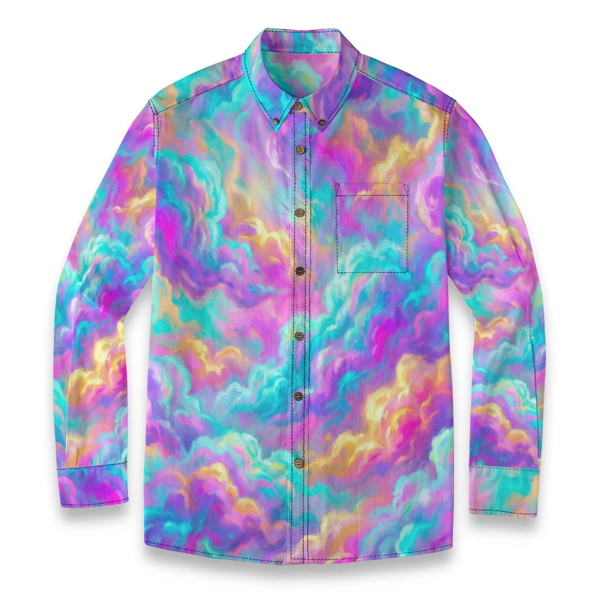 Men's Casual Lapel Long Sleeve Shirt|125GSM Cotton
