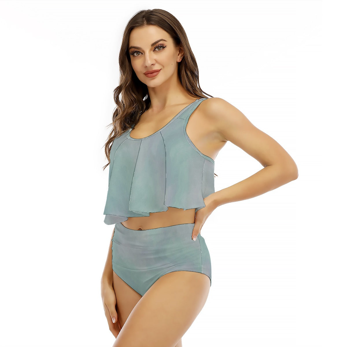 Women's Ruffled Vest Bikini Swimsuit