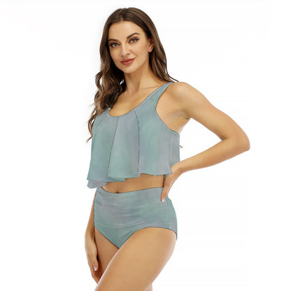 Women's Ruffled Vest Bikini Swimsuit