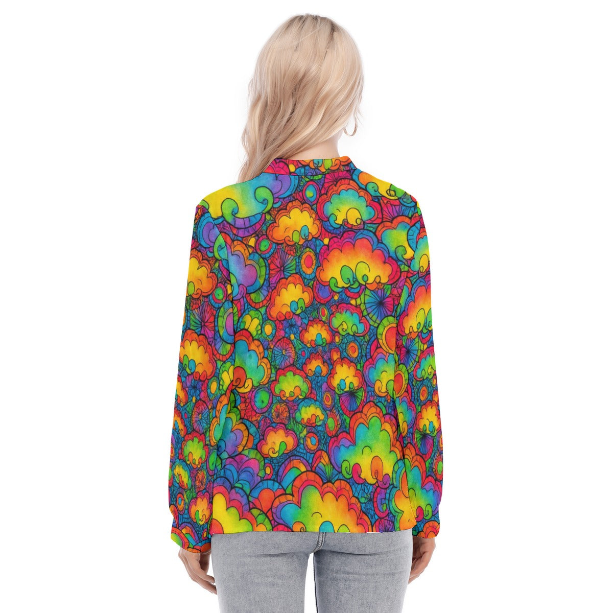 Women's Long Sleeve Blouse With Button Closure