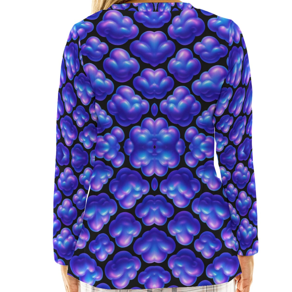 Women's Loose V-Neck T-Shirt With Long Sleeve