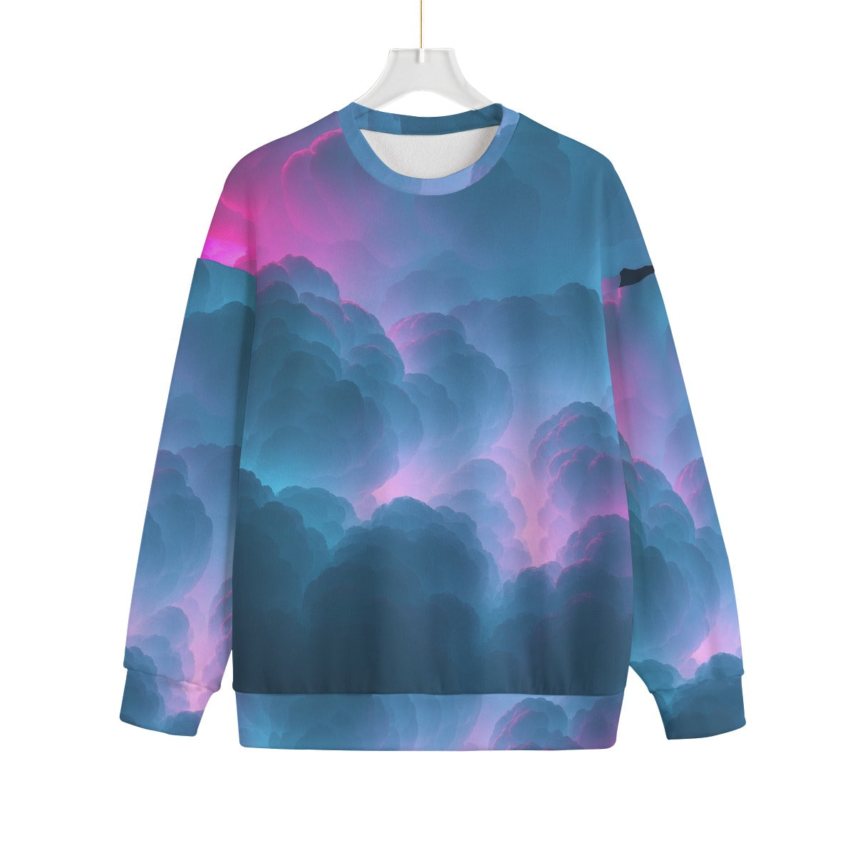 Unisex Drop-shoulder Knitted Fleece Sweater - view 1
