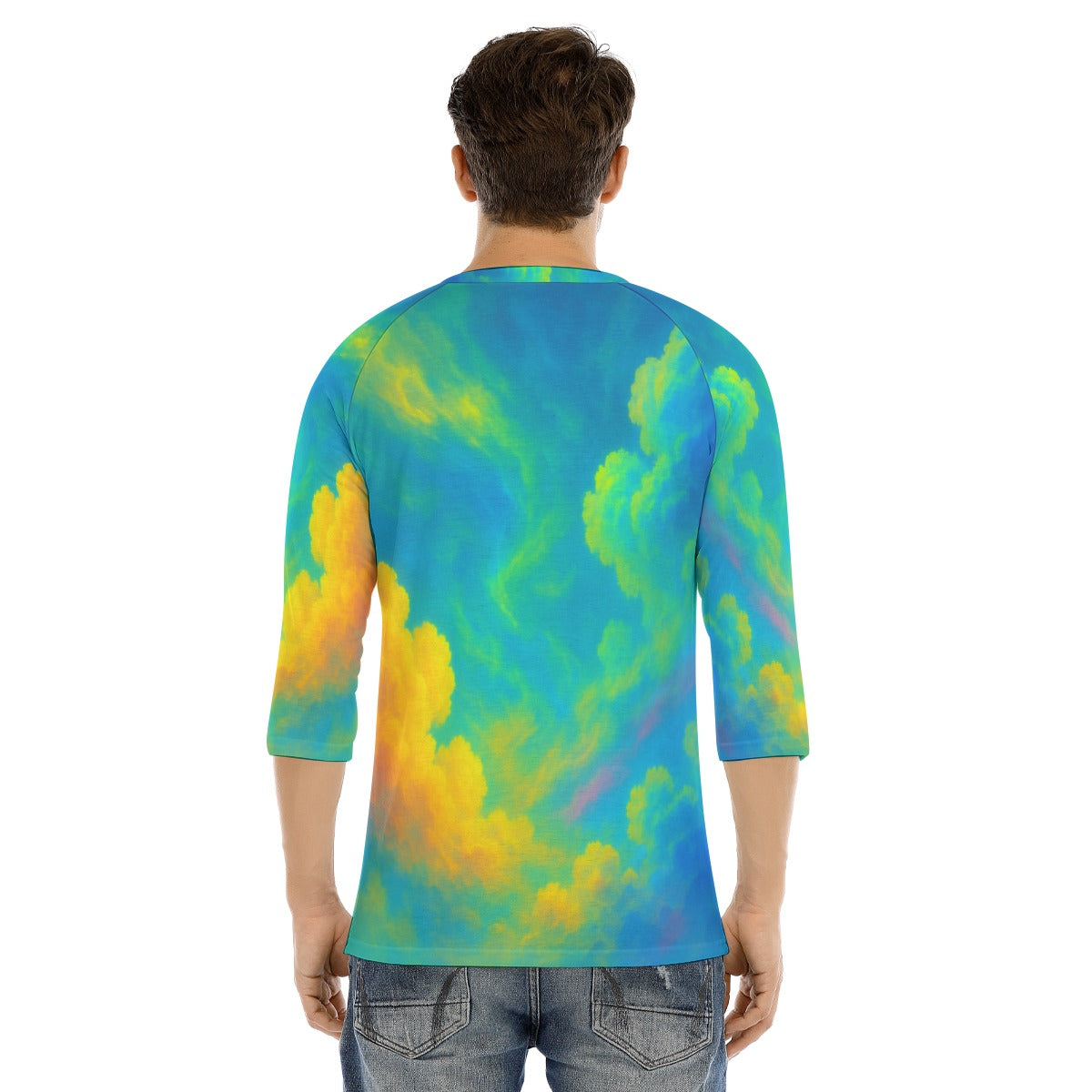 Men's Bracelet Sleeve T-shirt With Button Closure - view 4
