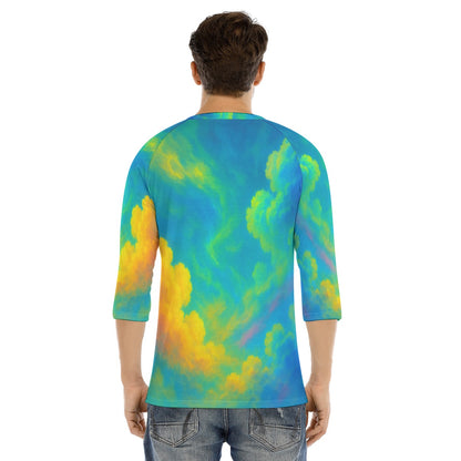 Men's Bracelet Sleeve T-shirt With Button Closure - view 4