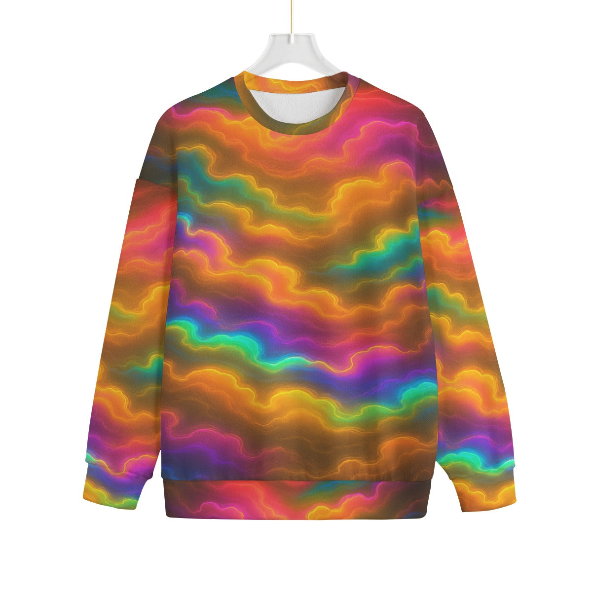 Unisex Drop-shoulder Knitted Fleece Sweater - view 1