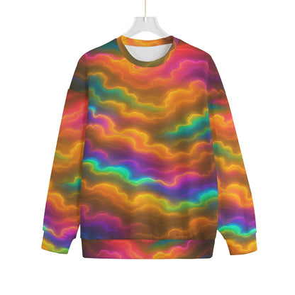 Unisex Drop-shoulder Knitted Fleece Sweater - view 1
