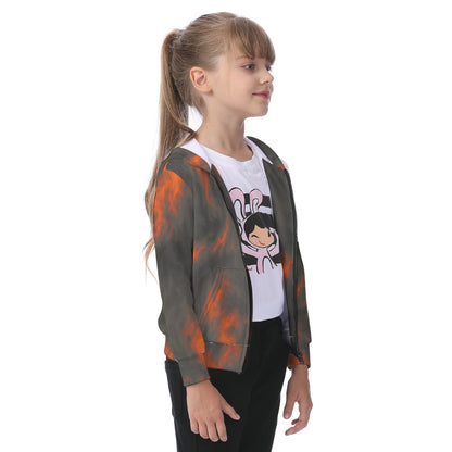 Unisex Kid's Zip-up Hoodie With Patch Pocket