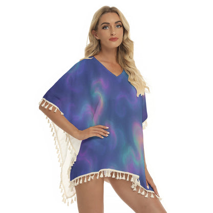 Women's Square Fringed Shawl