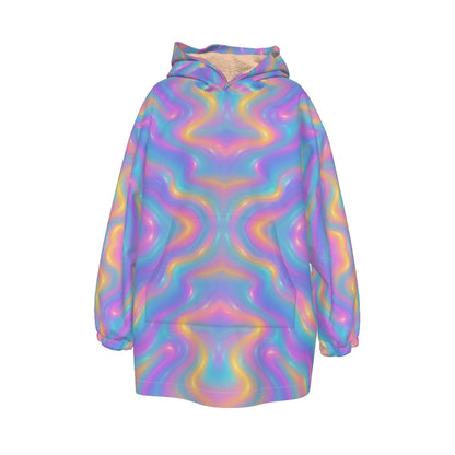 Unisex Kid's Sherpa Fleece Hoodie Blanket