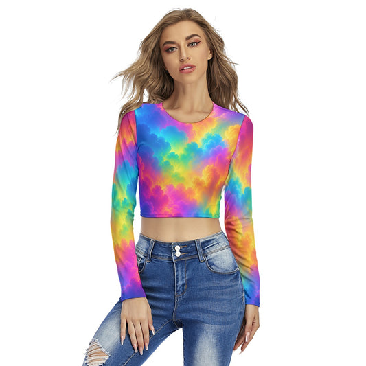 Women's Round Neck Crop Top T-Shirt