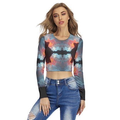 Women's Round Neck Crop Top T-Shirt
