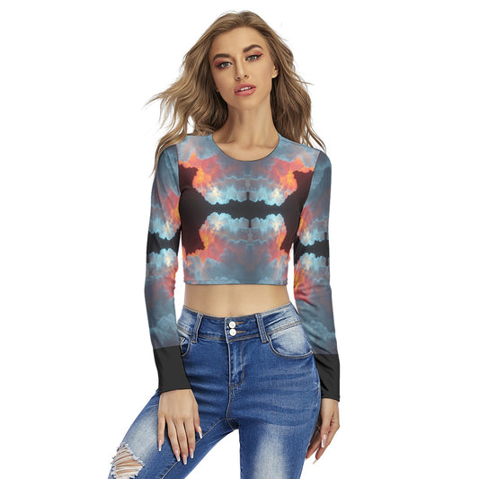 Women's Round Neck Crop Top T-Shirt