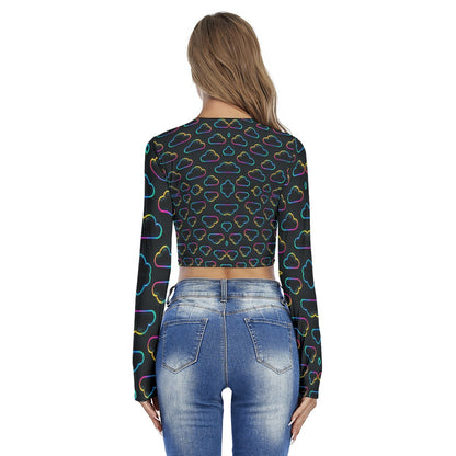 Women's Round Neck Crop Top T-Shirt