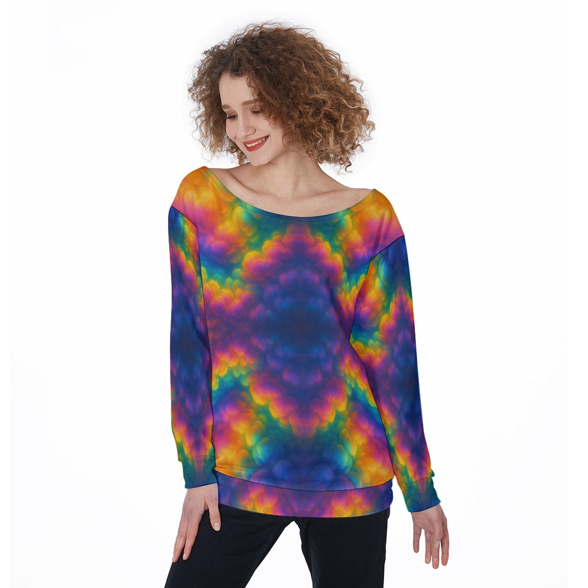 Women's Off-Shoulder Sweatshirt