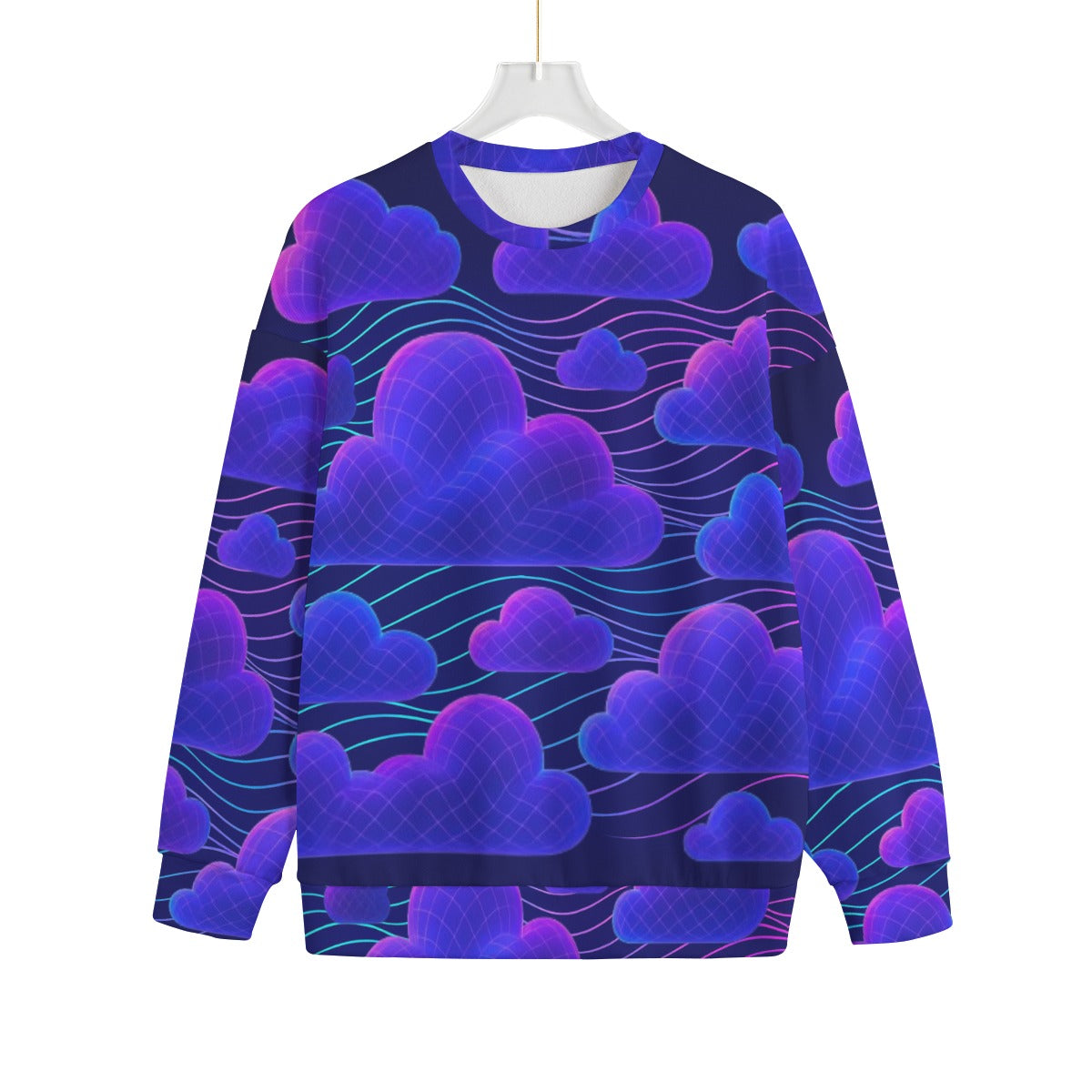 Unisex Drop-shoulder Knitted Fleece Sweater - view 1