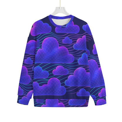 Unisex Drop-shoulder Knitted Fleece Sweater - view 1