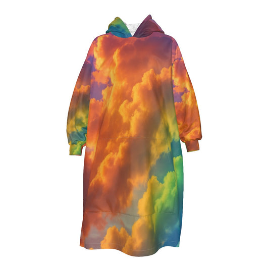 Unisex Kid's Sherpa Fleece Mid-Length Hoodie Blanket