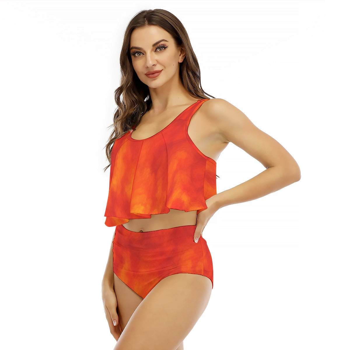 Women's Ruffled Vest Bikini Swimsuit