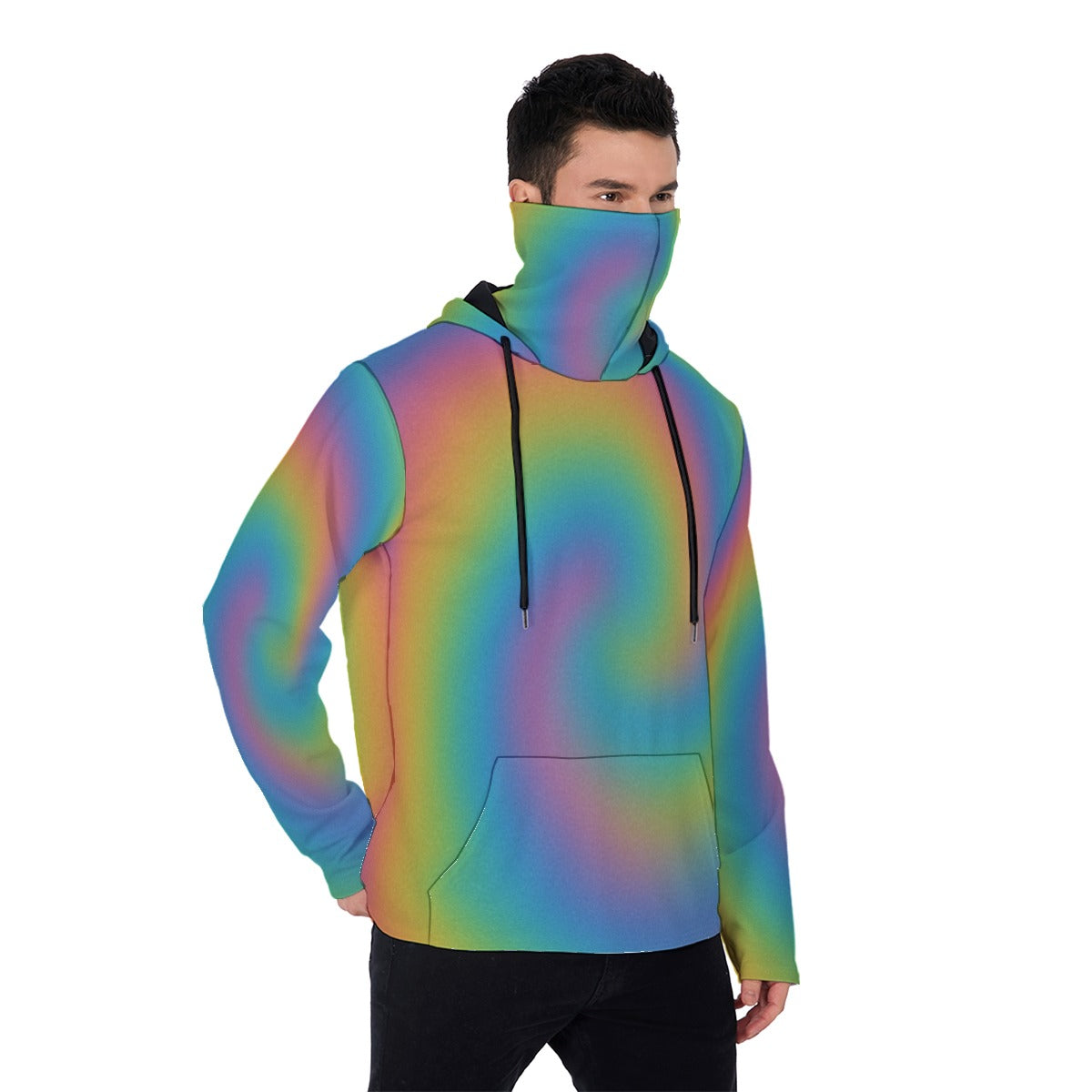 Men's Heavy Fleece Hoodie With Mask