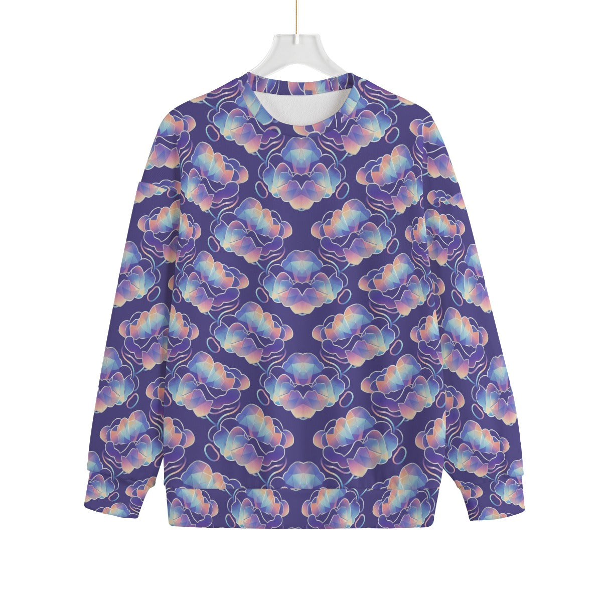 Unisex Drop-shoulder Knitted Fleece Sweater - view 1