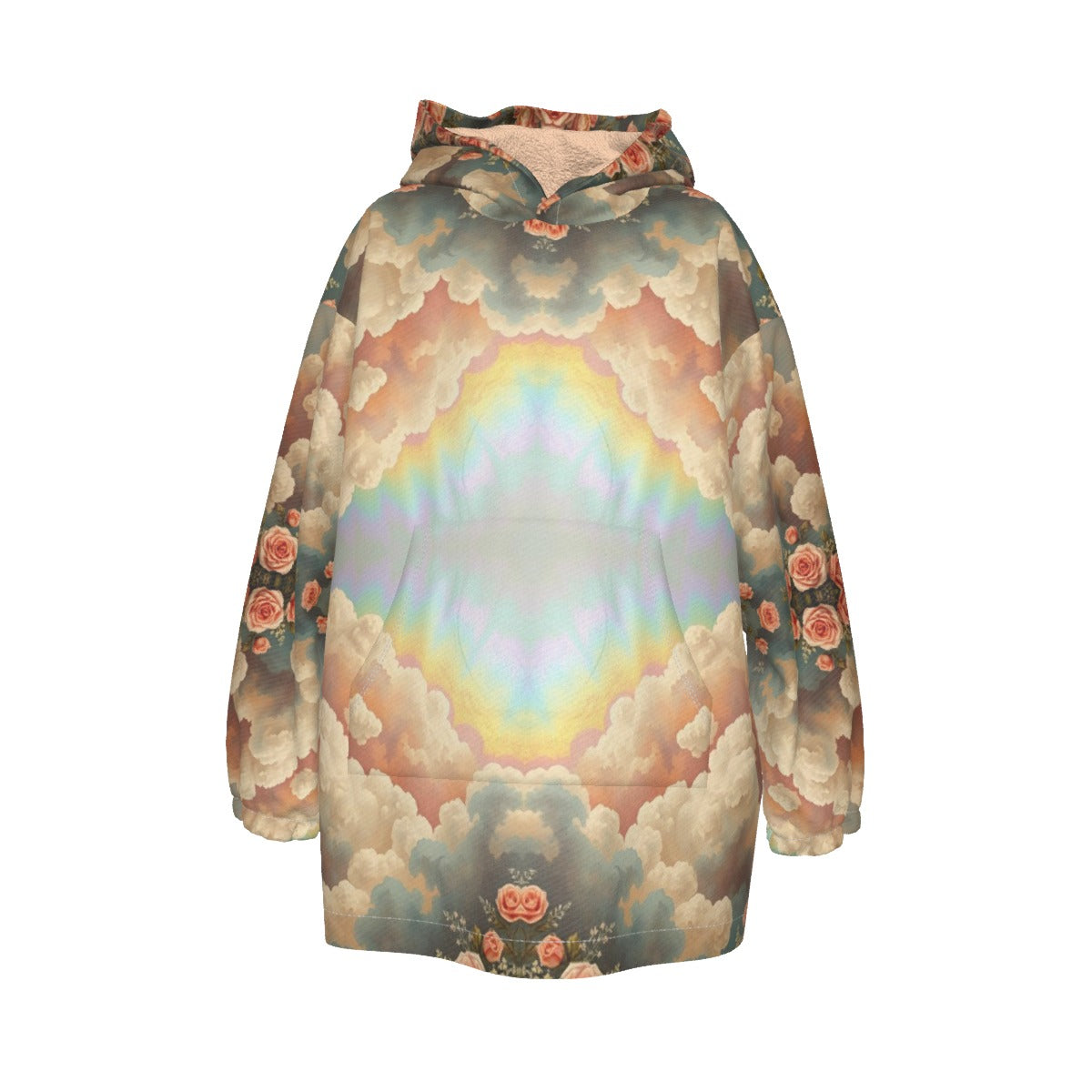 Unisex Kid's Sherpa Fleece Hoodie Blanket