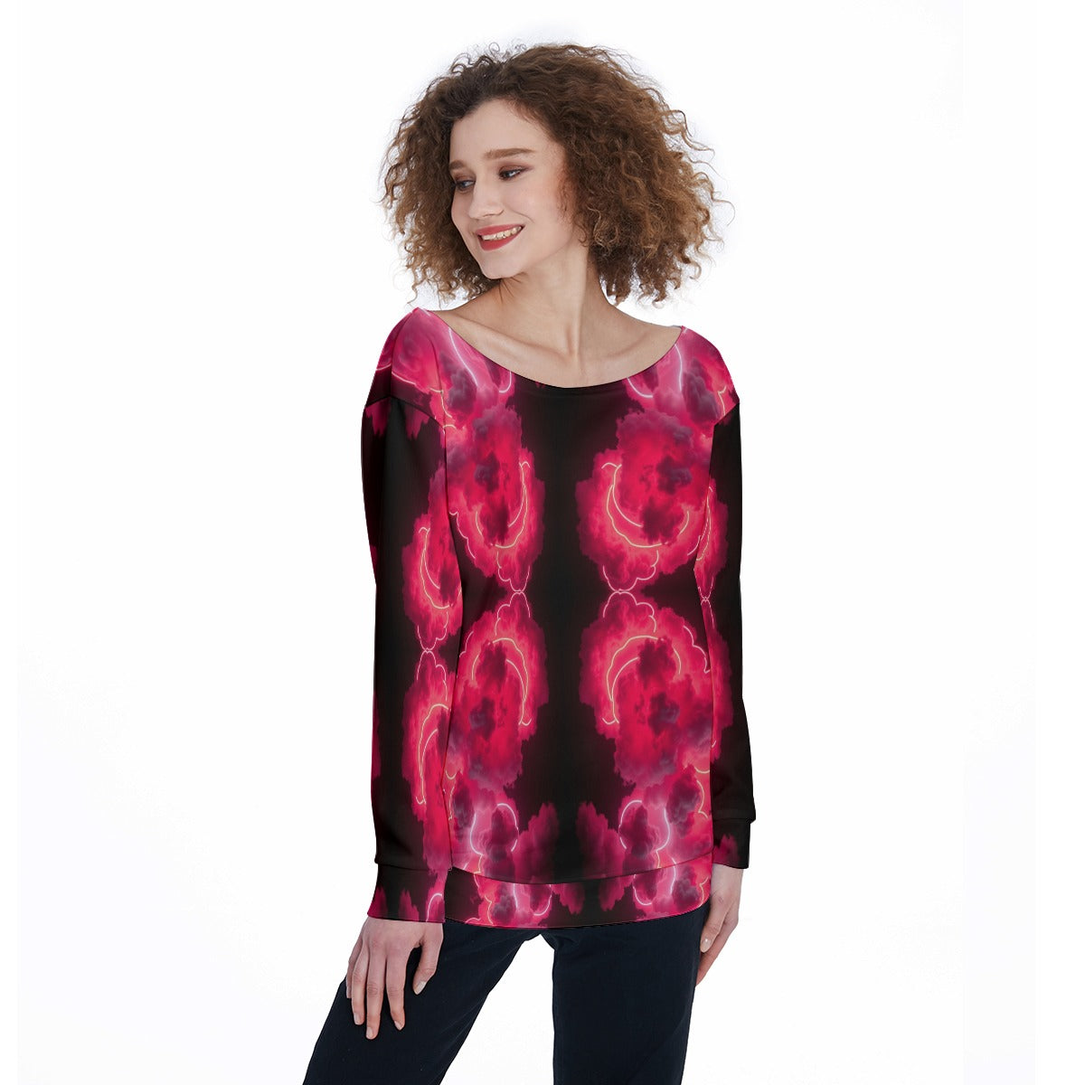 Women's Off-Shoulder Sweatshirt