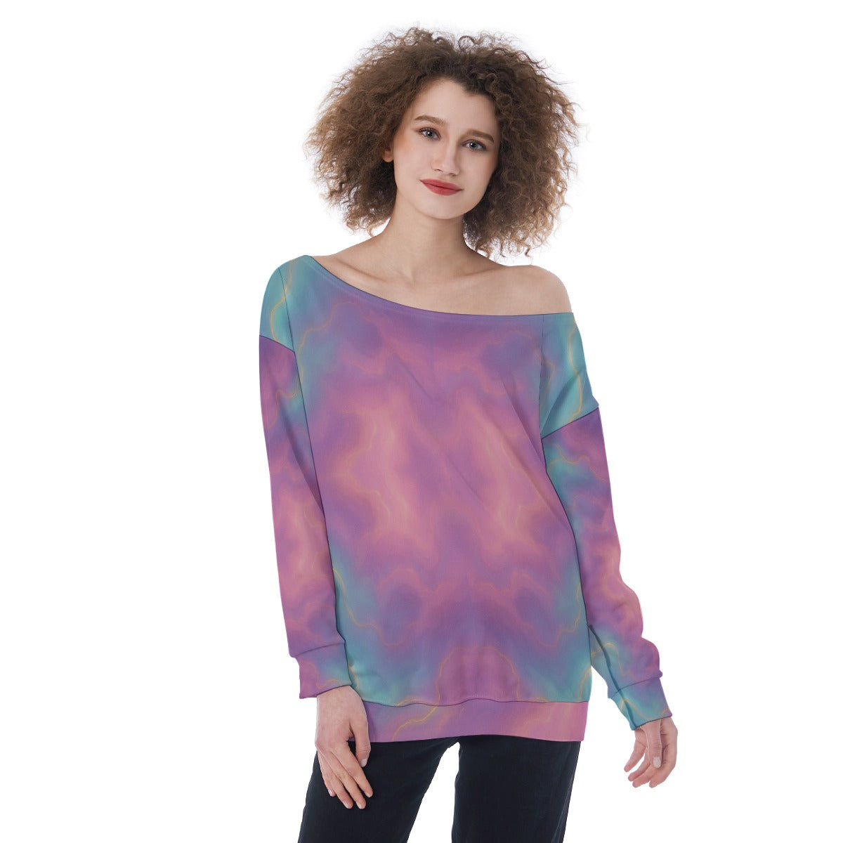 Women's Off-Shoulder Sweatshirt
