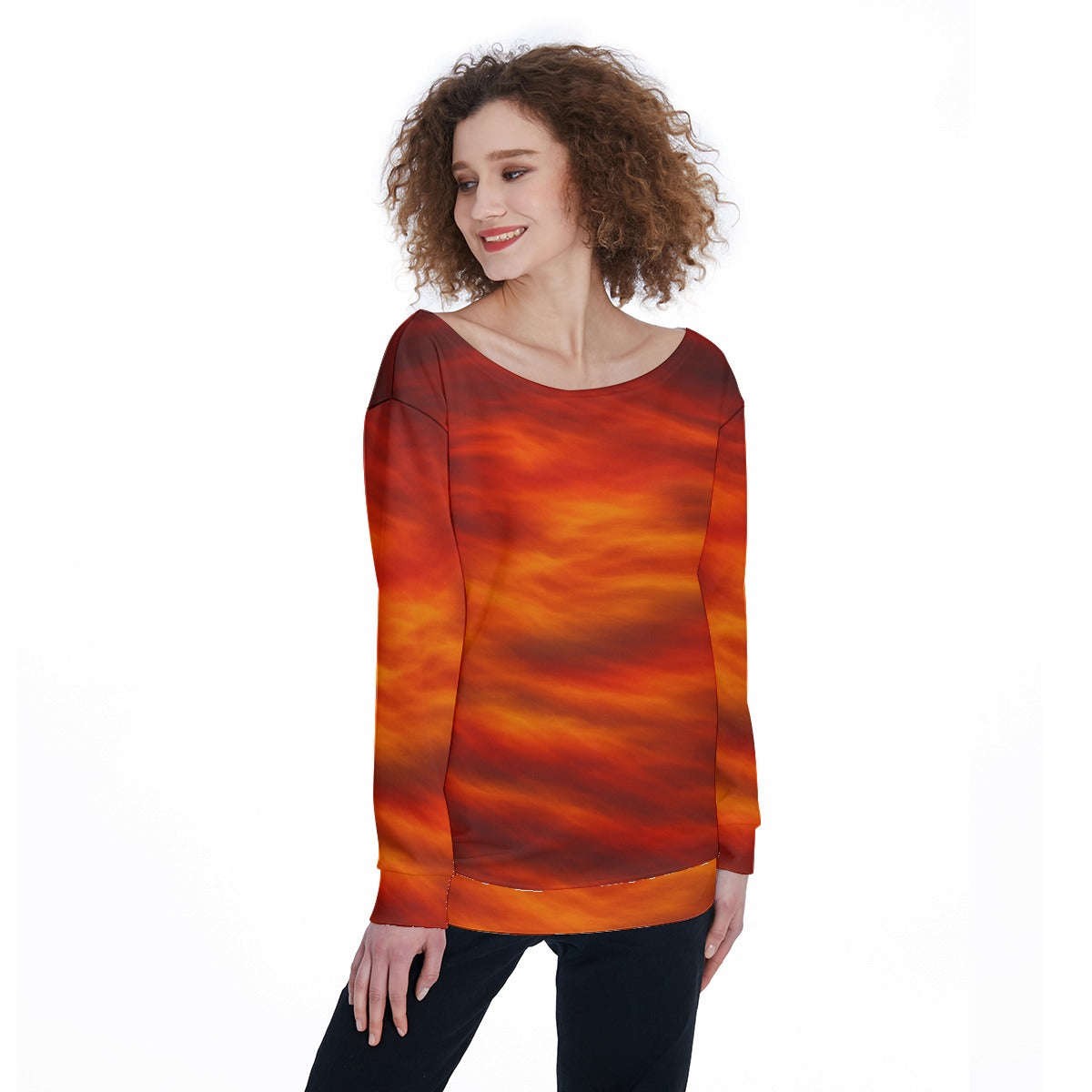 Women's Off-Shoulder Sweatshirt