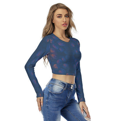 Women's Round Neck Crop Top T-Shirt