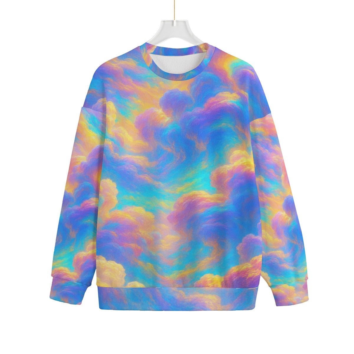 Unisex Drop-shoulder Knitted Fleece Sweater