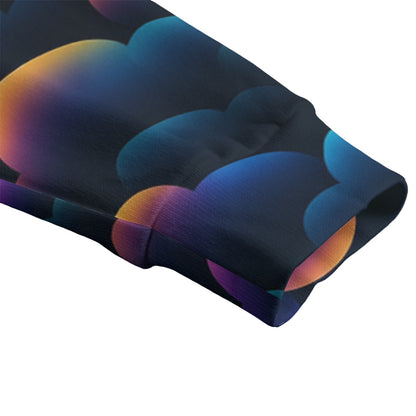 Unisex V-neck Knitted Fleece Cardigan With Button Closure