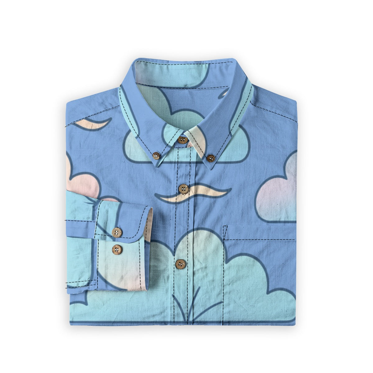 Men's Casual Lapel Long Sleeve Shirt|125GSM Cotton