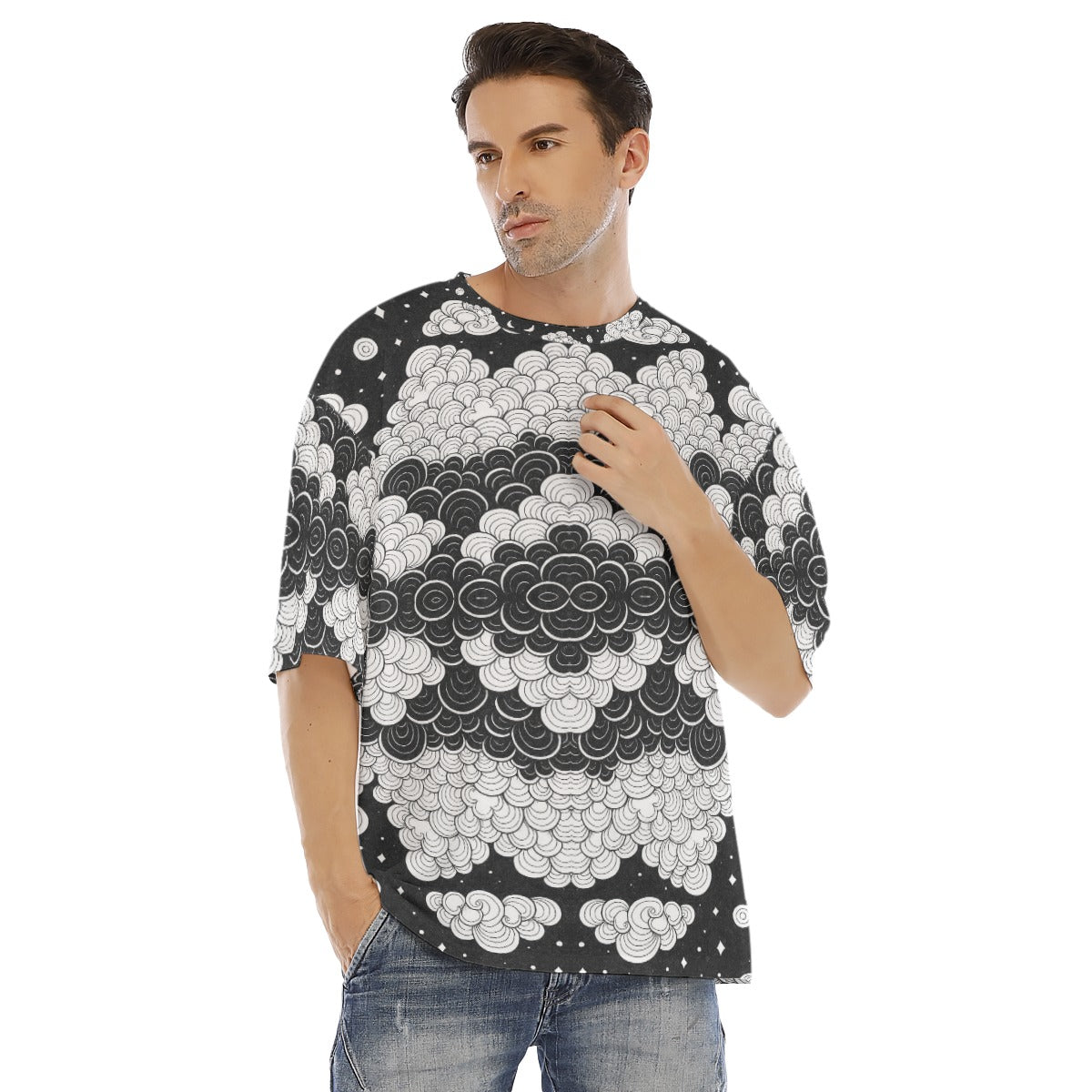 Men's Drop Shoulder T-shirt With Short Sleeve
