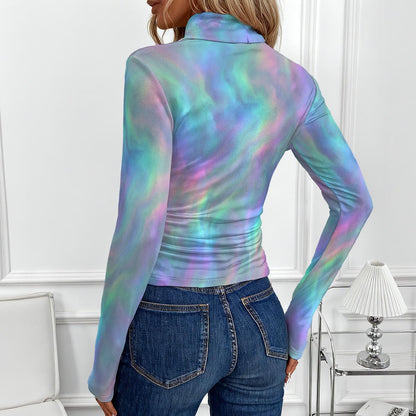 Women's Women's High-Neck Top With Long Sleeve