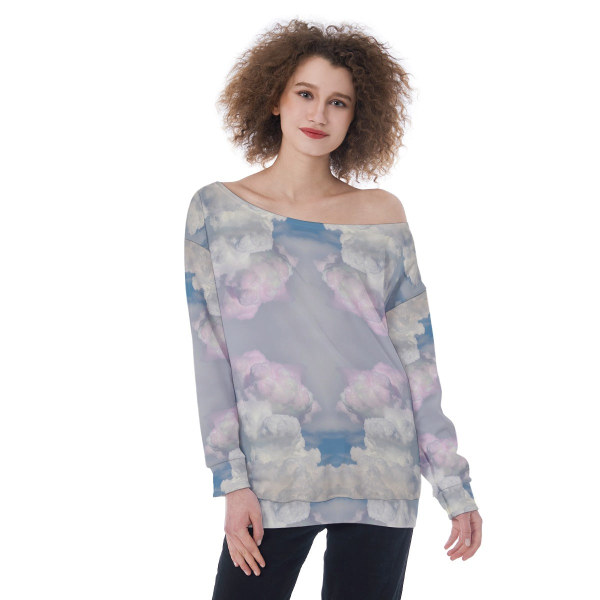 Women's Off-Shoulder Sweatshirt