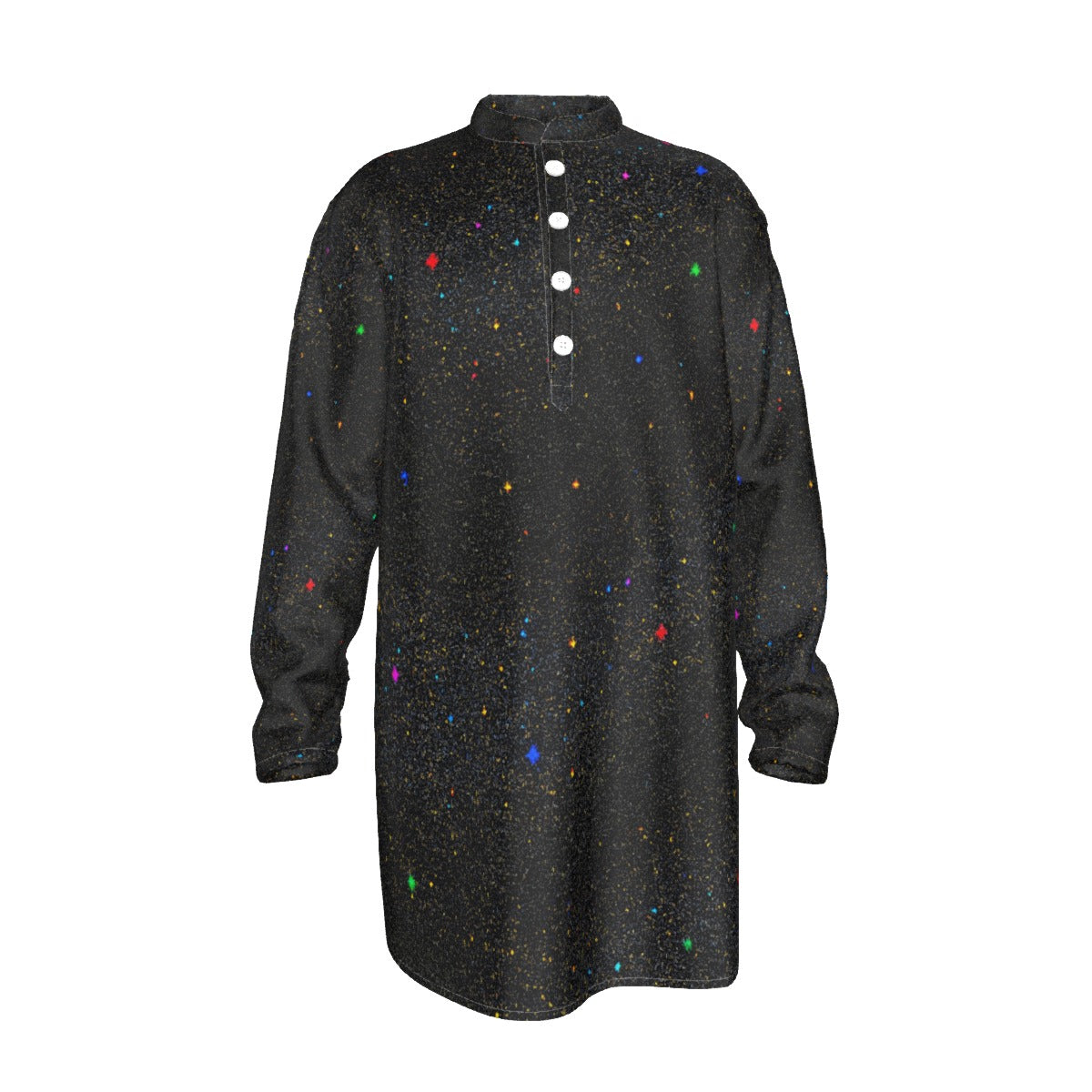 Men's Stand-up Collar Long Shirt