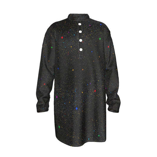 Men's Stand-up Collar Long Shirt