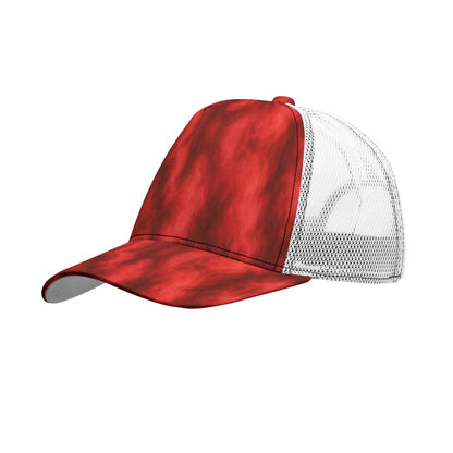 Unisex Black Buckle Peaked Mesh Cap With Box