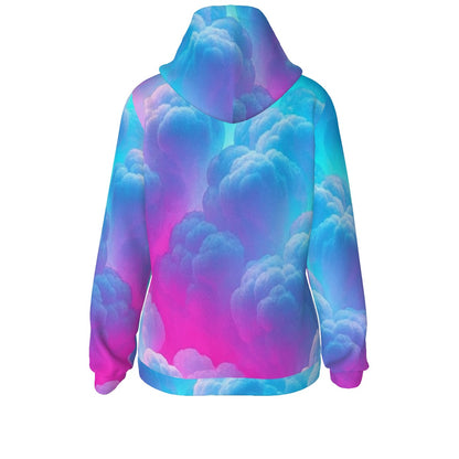 Women's Borg Fleece Hoodie With Half Zip