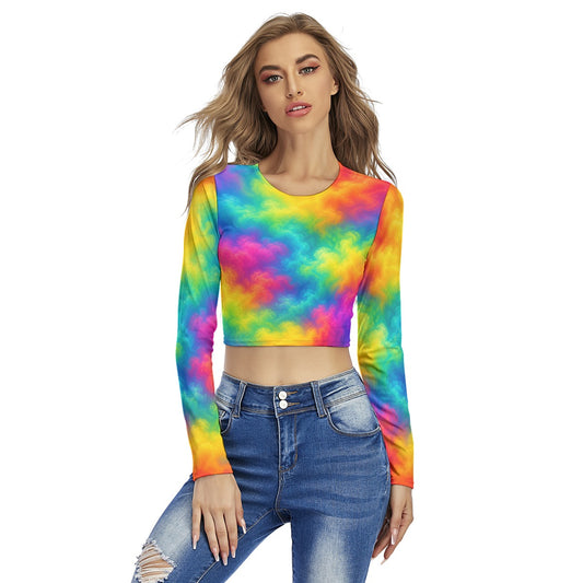 Women's Round Neck Crop Top T-Shirt