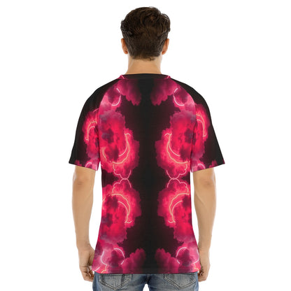 Men's Raglan Sleeve T-shirt With Button Closure