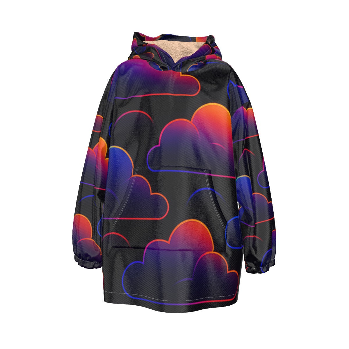 Unisex Kid's Sherpa Fleece Hoodie Blanket