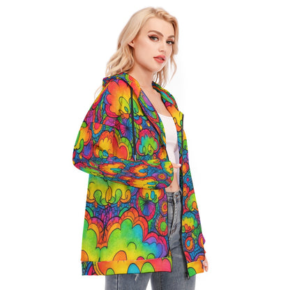 Women's Long Hoodie With Zipper Closure