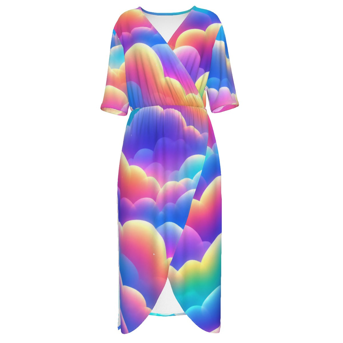 Women's Short Sleeve V-neck Dress