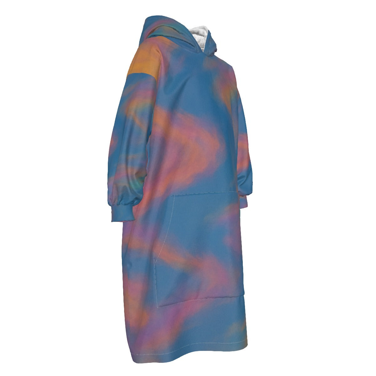 Unisex Kid's Sherpa Fleece Mid-Length Hoodie Blanket