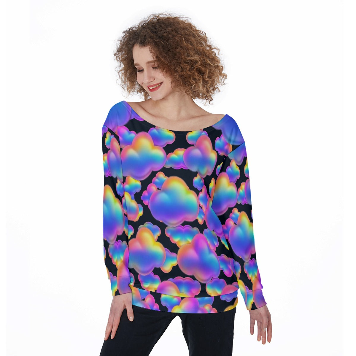 Women's Off-Shoulder Sweatshirt