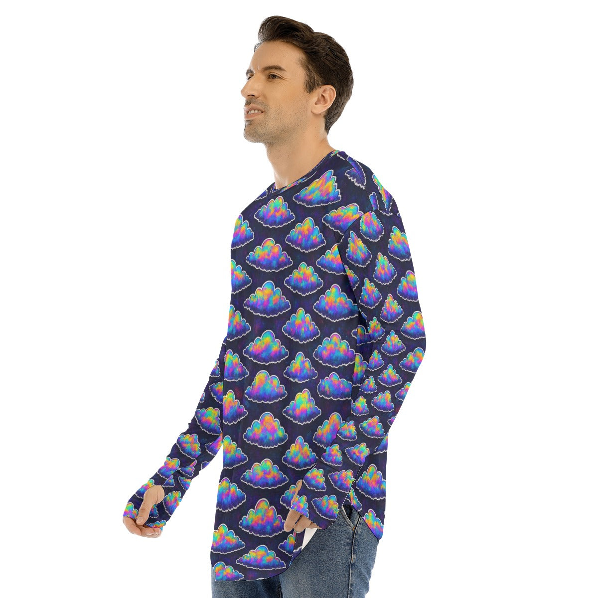 Men's Fingerless Long Sleeve T-shirt