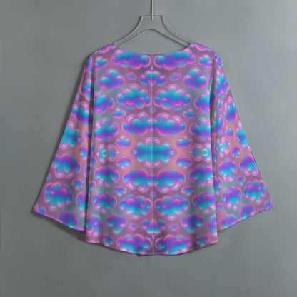 Women's V-neck T-shirt With Irregular Hem